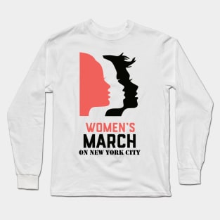 March Women On New York City Long Sleeve T-Shirt